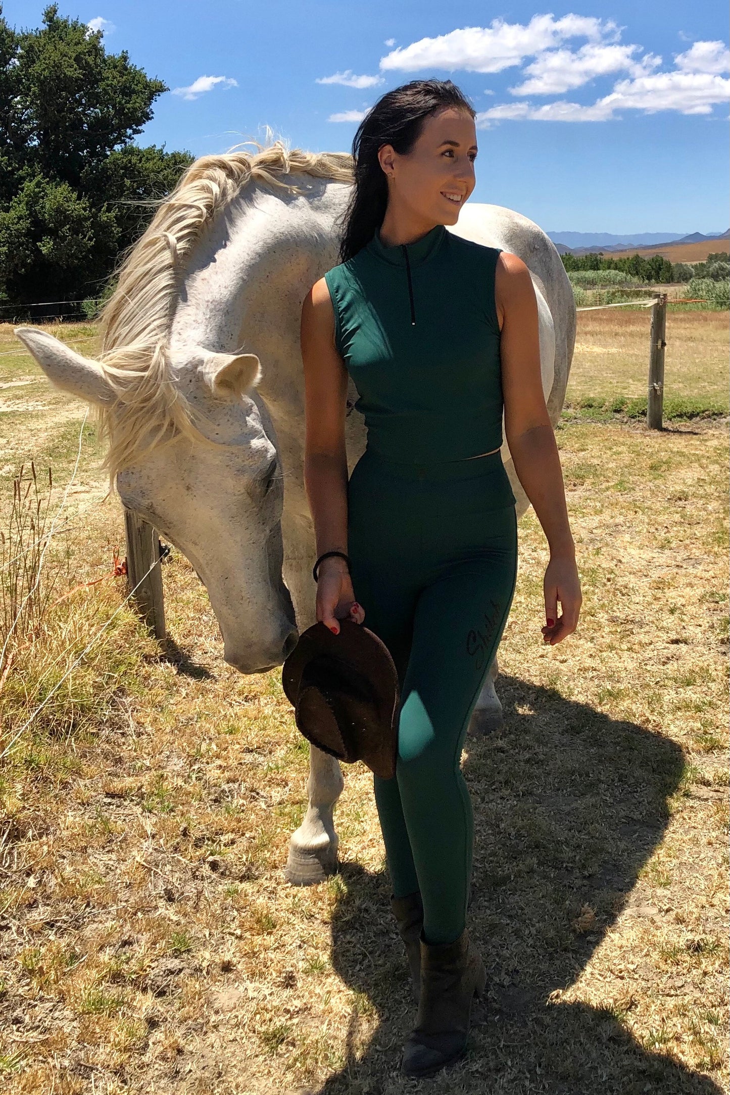 Sleeveless Crop Top - Hunters Green