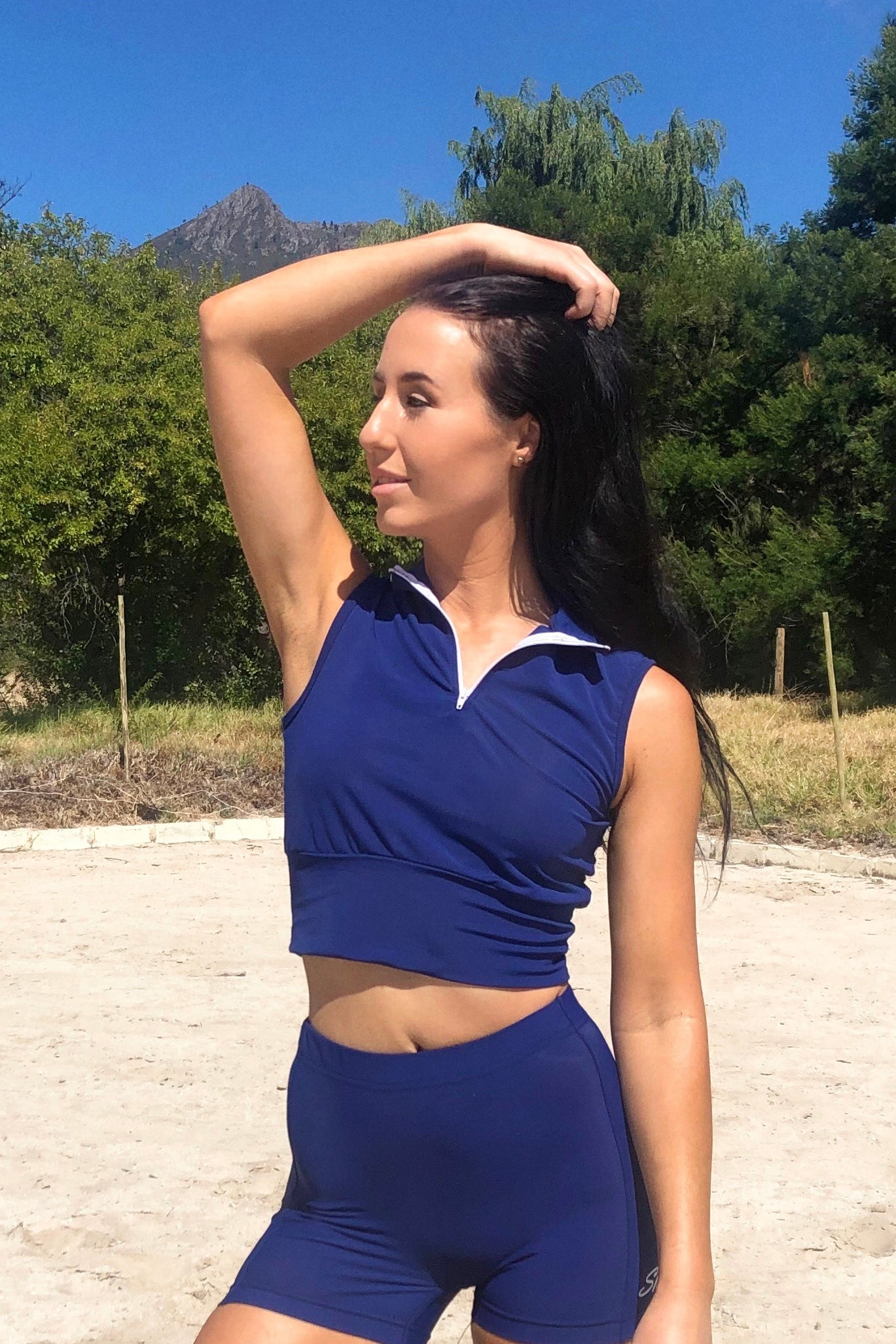 Crop Top - Navy Blue